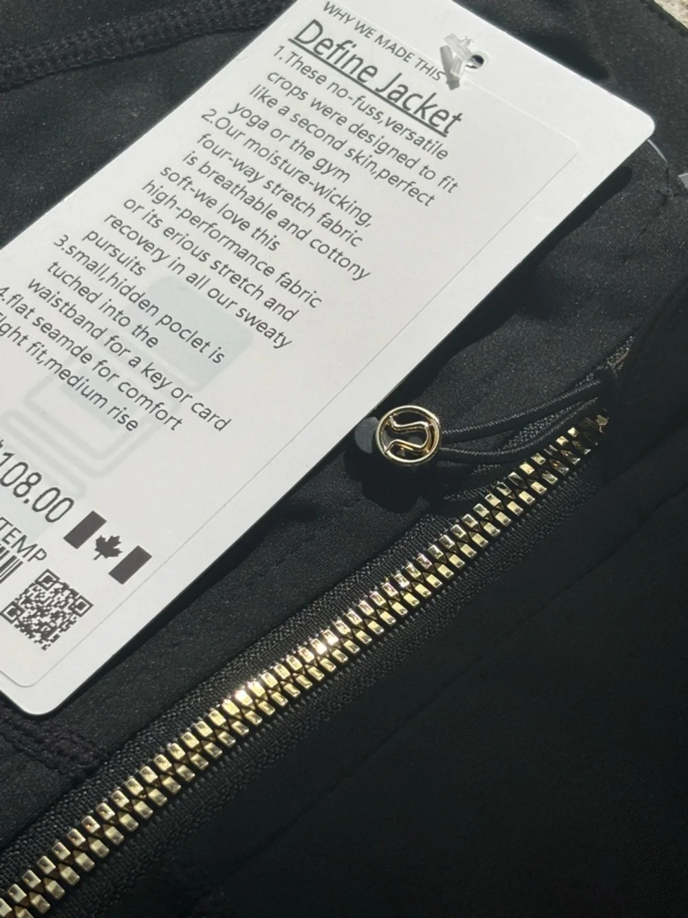 Lululemon Athletica Black Jacket with Gold Zipper - Picture 5 of 8